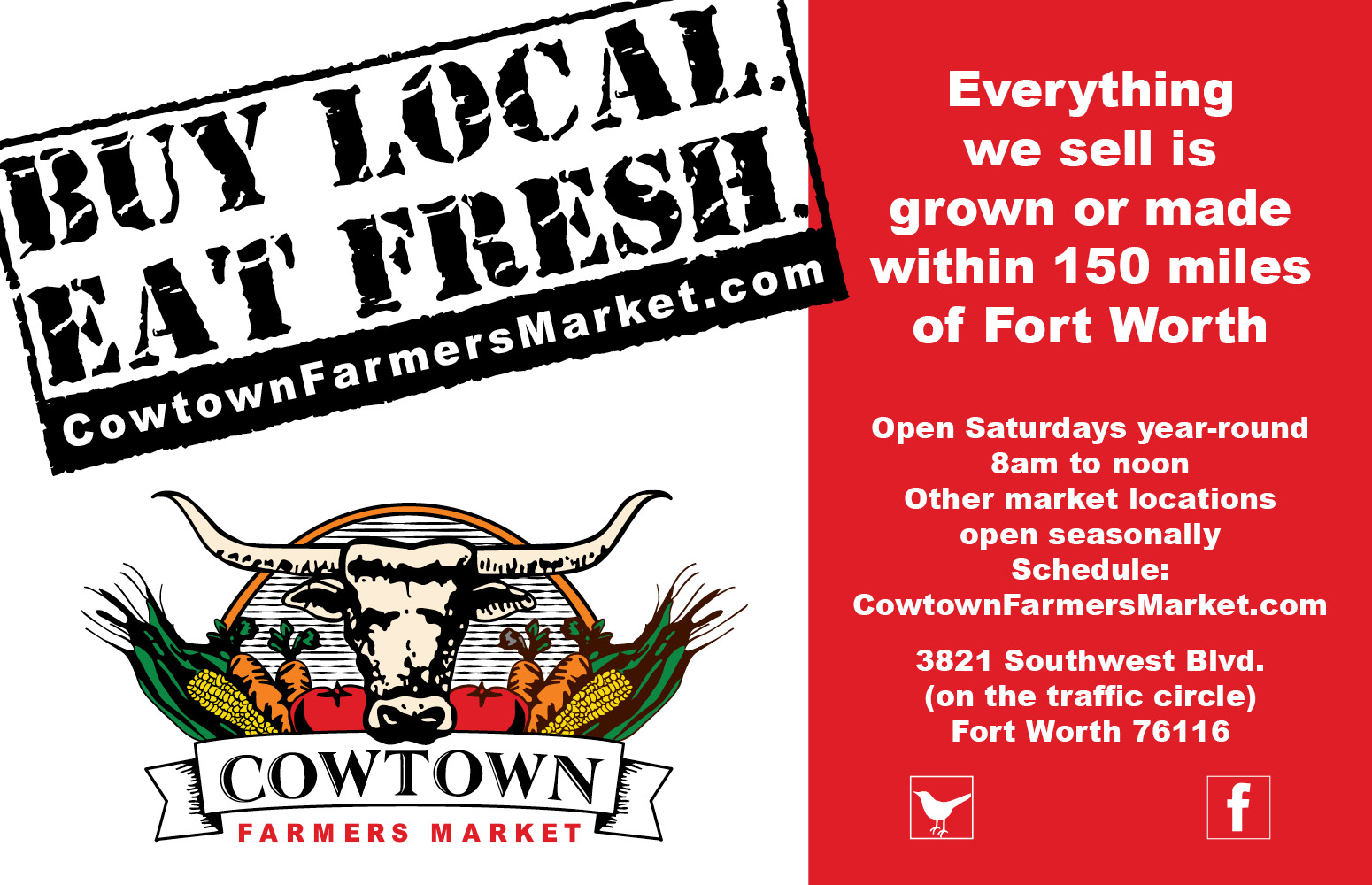 Cowtown Farmers Market ad for Fort Worth Foodie