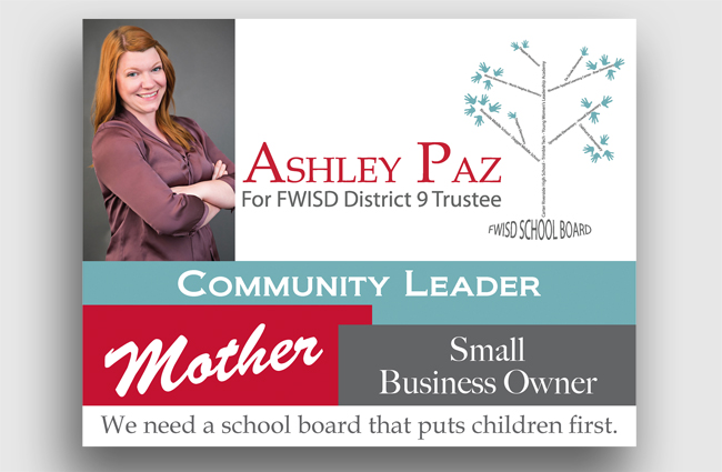 Ashley Paz Campaign Materials