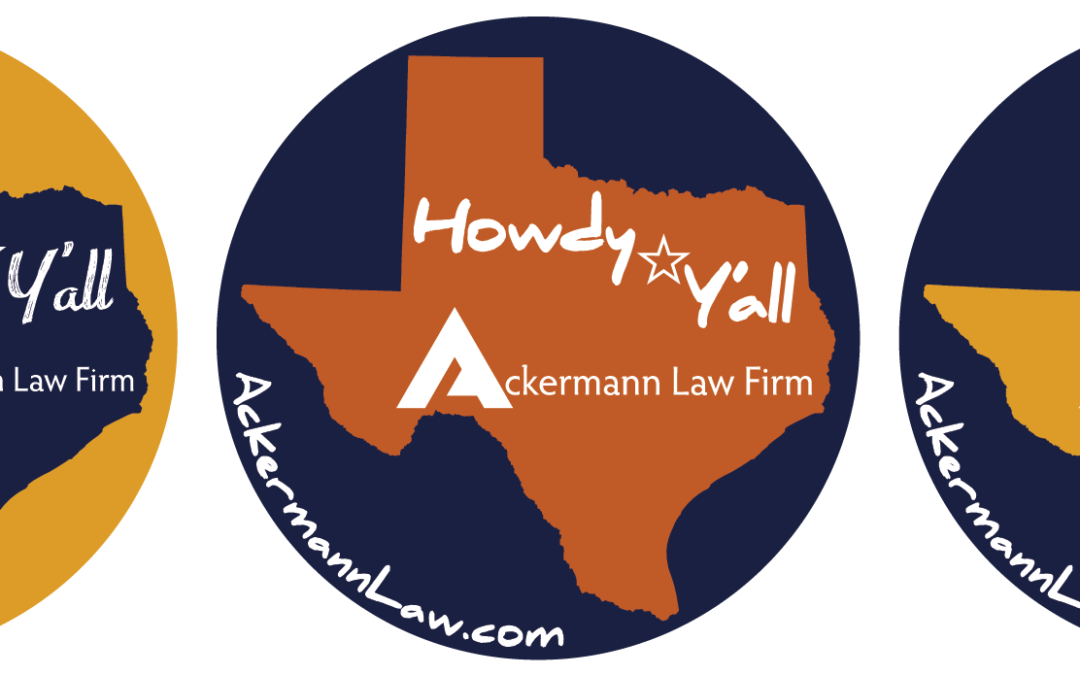 Ackermann Law Firm Conference Stickers